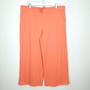 Talbots 100% Cotton Cropped Lounge Pants Size Large Nwt